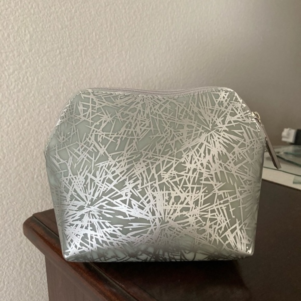 NWT Mac Silver Cosmetic Bag / Makeup Bag